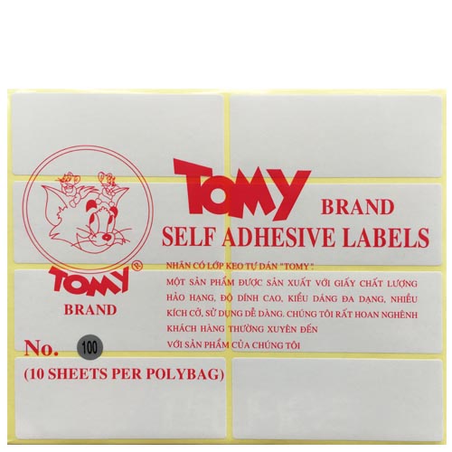 Decal A5 Tomy 100 - 37x96mm