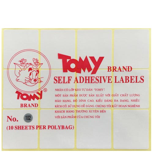Decal A5 Tomy 102 - 52x47mm