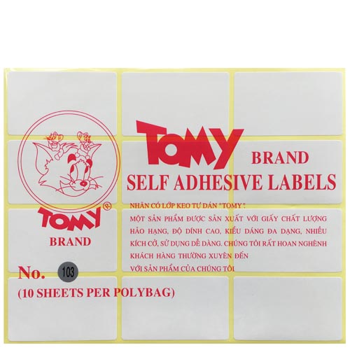 Decal A5 Tomy 103 - 36x62mm