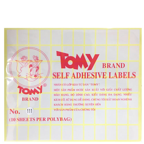 Decal A5 Tomy 111 - 14x21mm