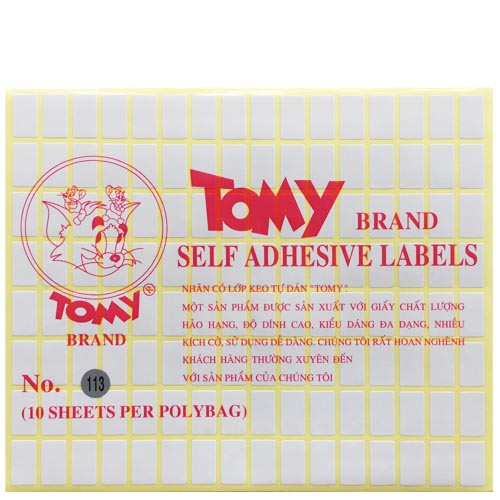 Decal A5 Tomy 113 - 10x18mm