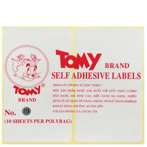 Decal A5 Tomy 119 - 92x157mm