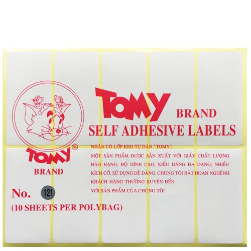 Decal A5 Tomy 121 - 36x77mm