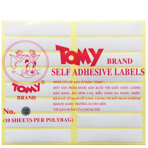 Decal A5 Tomy 122 - 17x85mm