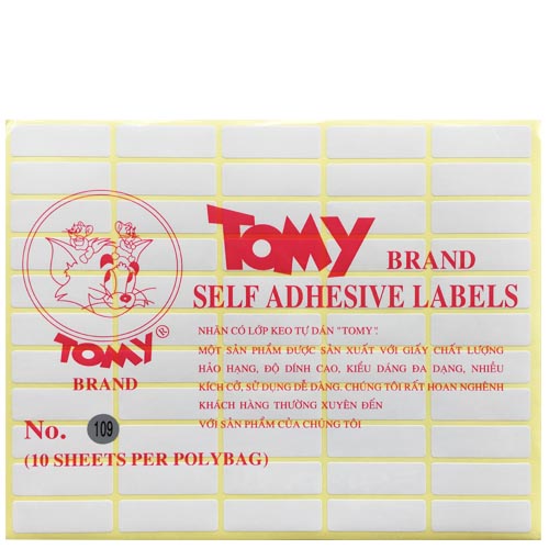 Decal Tomy 109 - 12x37mm